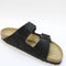 Womens BIRKENSTOCK Arizona Two Strap Sandals Suede Black UK Size 5.5 EU39