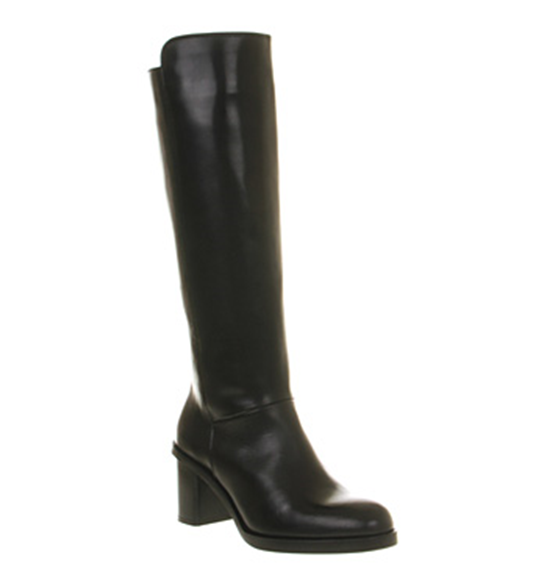 Womens Office Louise High Boot Black Leather