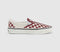 Vans Lx Classic Slip On 98 Trainers Checkerboard Poppy Ember Red