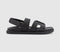 Womens OFFICE Sl Shelby  Slingback Cut Out Footbed Sandal Black