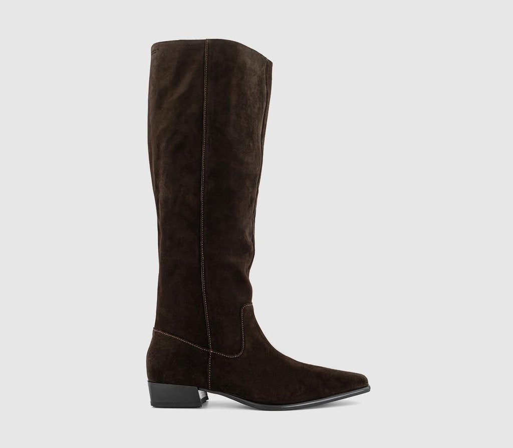 Womens Vagabond Shoemakers Nella Tall Boots Java Brown Suede