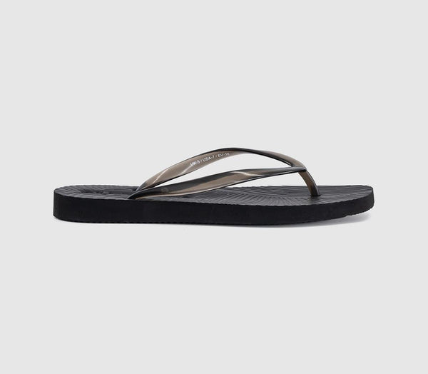 Womens Sleepers Tapered Flip Flop Black Transparent