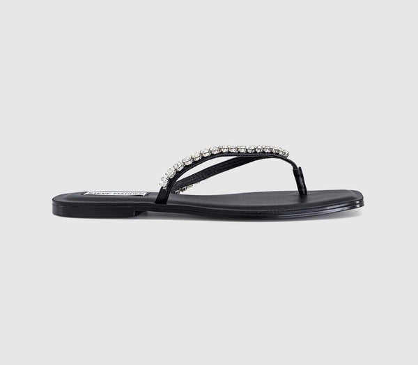 Womens Steve Madden Kustom Flip Flops Black
