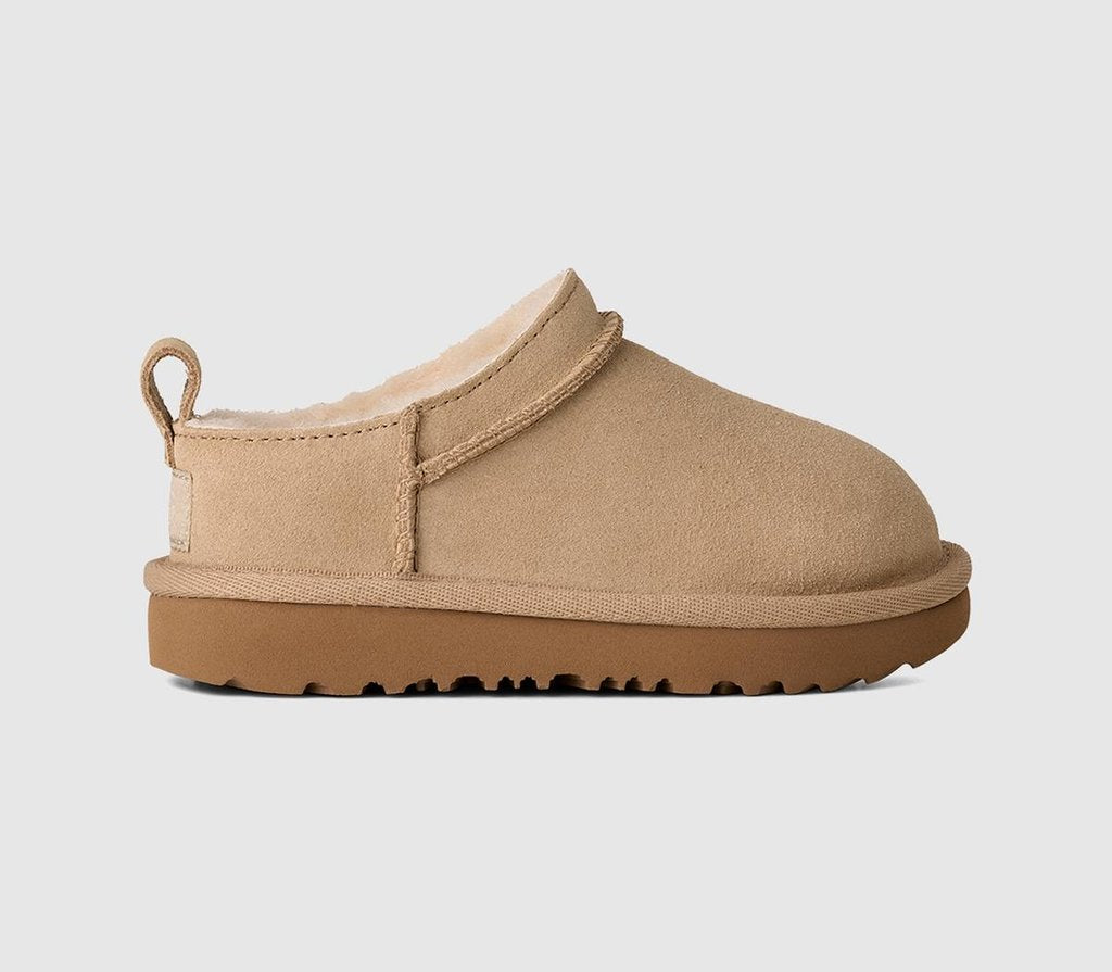 Kids UGG Classic Micro Toddler Slippers Sand