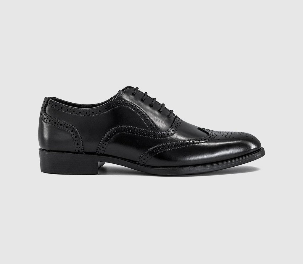 Mens OFFICE Mission Oxford Brogue Shoes Black