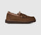 Womens UGG Ellis Nubuck Loafers Dark Chestnut