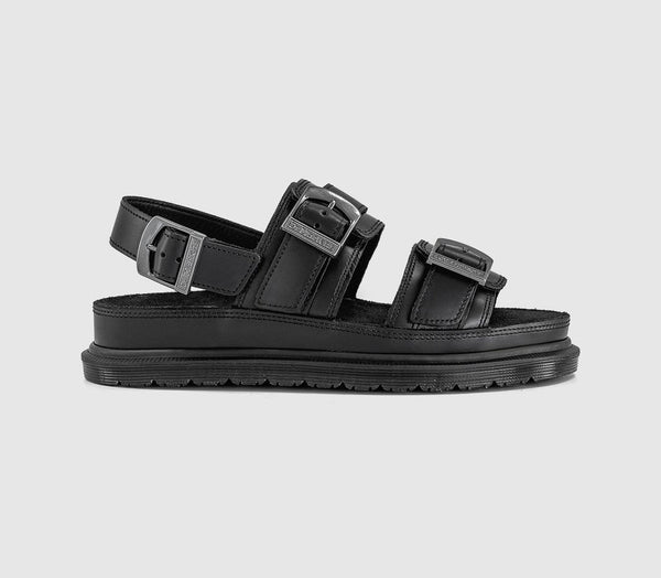 Womens Dr. Martens San Two Strap Sandals Black Orleans