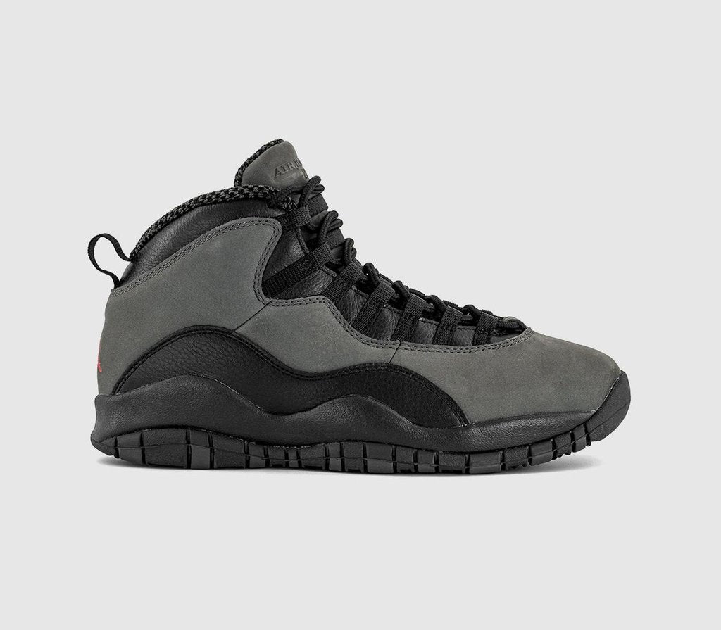 Jordan Air Jordan 10 Retro Trainers Charred Grey True Red Black
