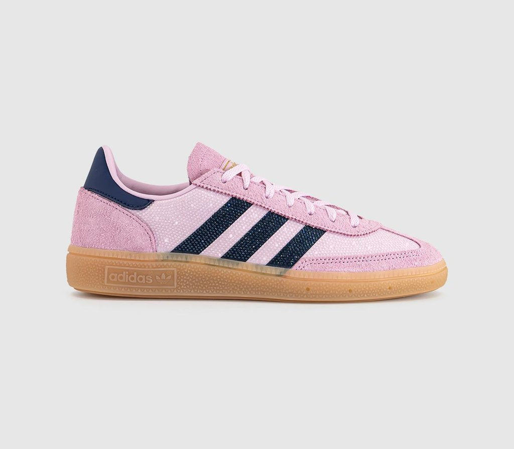 adidas Handball Spezial Trainers Rhinestone Orchid Fusion Dark Blue Gold Metallic