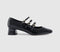 Womens OFFICE Marcie Triple Strap Heeled Mary Janes Black