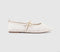 Womens OFFICE Fenix Double Strap Mary Jane Ballet Pumps Cream Lace