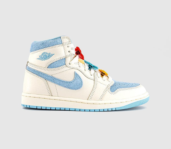 Jordan Air Jordan 1 High Trainers Pale Ivory Psychic Blue Coconut Milk