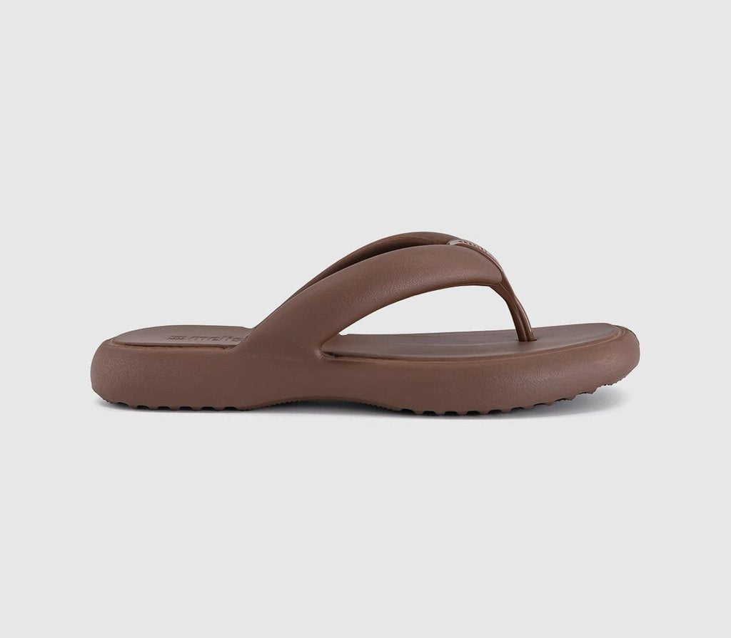 Womens Melissa Free Low Toe Thong Sandals Bronze