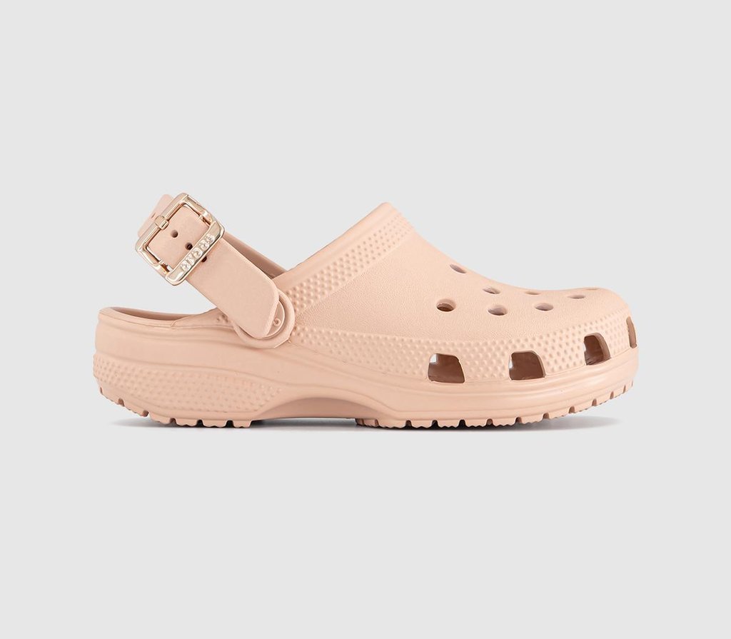 Kids Crocs Classic Metallic Buckle Clogs K Pink