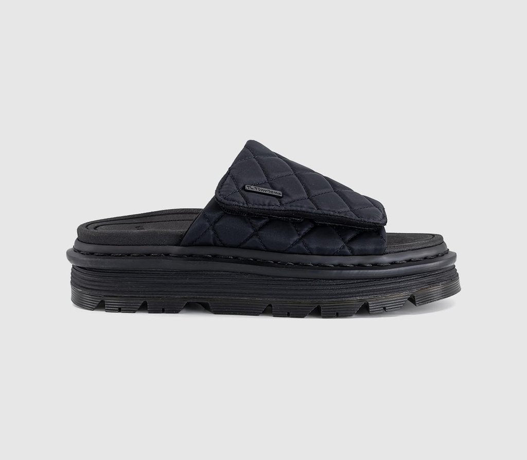 Womens Dr. Martens Zebzag Sliders Black Econyl Woven
