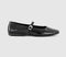 Womens OFFICE Sl Flourish  Square Toe Mary Jane Ballerina Black