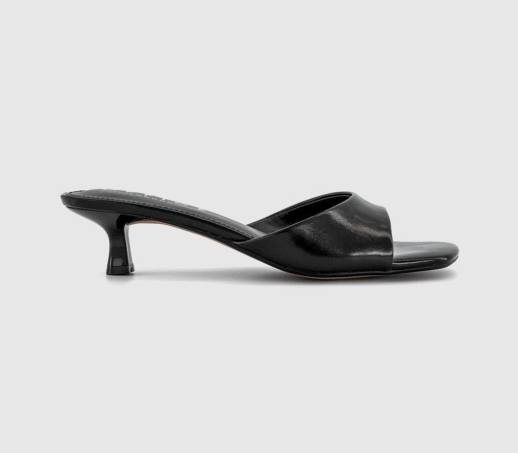 Womens OFFICE Minnie Kitten Heeled Mules Black