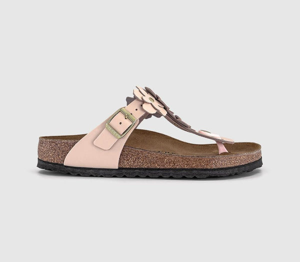 Womens BIRKENSTOCK Gizeh Flowers Toe Thong Sandals Light Rose