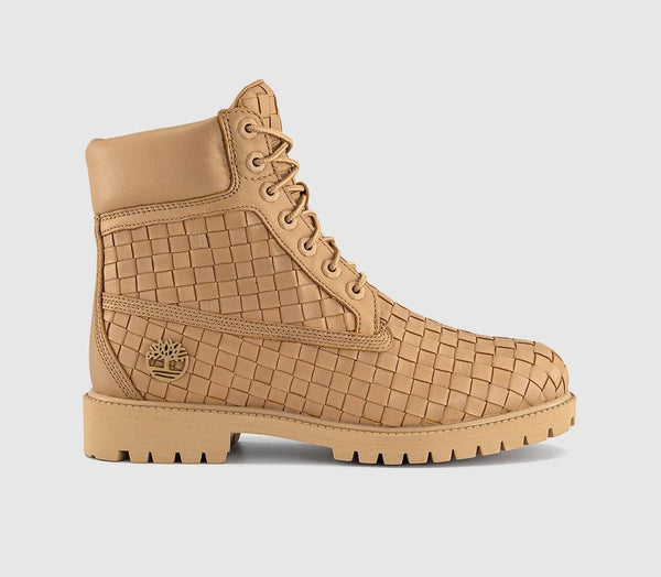 Mens Timberland 6 In Buck Men's Boots Medium Beige Full Grain Woven