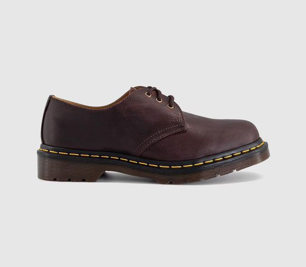 Womens Dr. Martens 3 Eyelet Shoes Cherry Red Crazy Horse