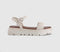 Womens OFFICE Salute Woven Double Strap Platform Sandals Off White