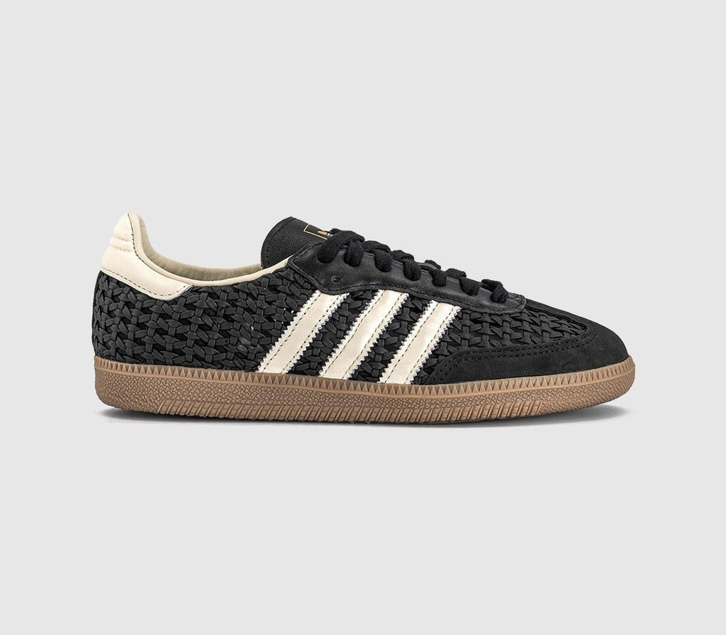 adidas Samba OG Trainers Core Black Cream White Gold Metallic