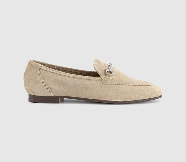 Womens OFFICE Freida Snaffle Loafers Beige Suede