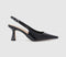 Womens OFFICE Hettie Slingback Court Heels Black Patent