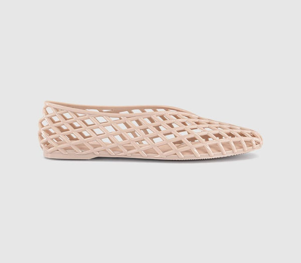 Womens OFFICE Frantic Jelly Ballerina Flats Cream