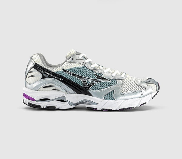 Mizuno Wave Rider 10 Trainers Snow White Black Slate