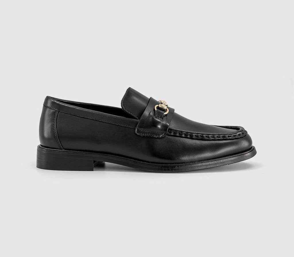 Mens OFFICE Munich Snaffle Loafers Black Leather