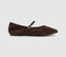 Womens OFFICE Fifi Single Strap Mary Jane Ballet Pumps Brown