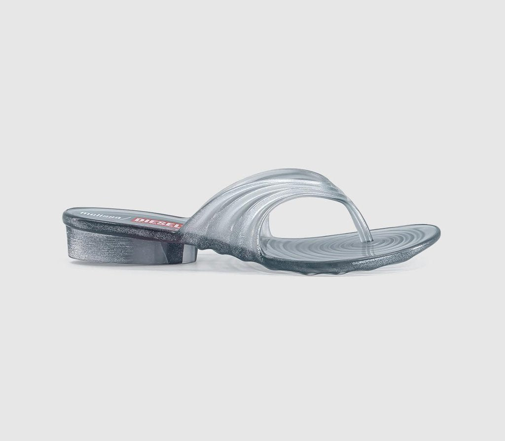 Womens Melissa X Diesel Quantum Thong Sandals Transparent