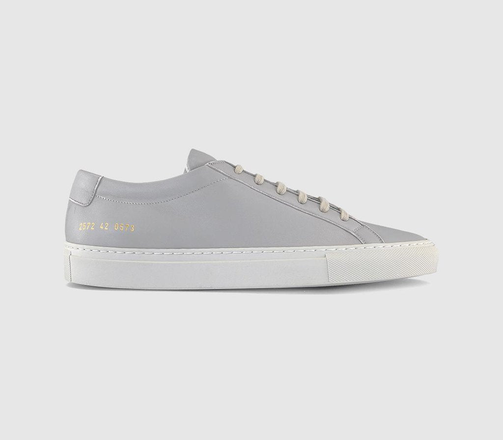 Common Projects Achilles Premium Trainers Light Grey