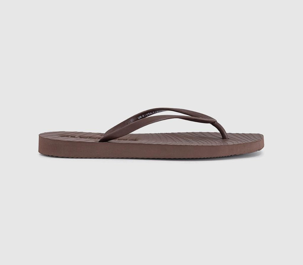 Womens Sleepers Tapered Flip Flops Brown