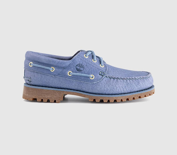 Mens Timberland Authentic 3 Eye Lug Men's Boat Shoes Croc Blue