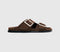 Womens ALOHAS Alba Sandals Brown Suede