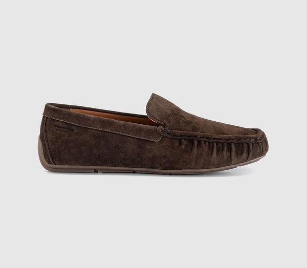 Womens Vagabond Shoemakers Mika Driver Loafers Coffee Suede