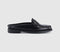 Womens G.H Bass & Co Weejun Penny Slide Loafers Black Leather
