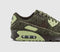 Nike Air Max 90 Trainers Med Olive Cargo Khaki White