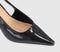 Womens OFFICE Hettie Slingback Court Heels Black Patent