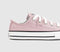 Kids Converse All Star Low Youth Trainers Petal Pit White Black
