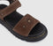 Kids Dr. Martens Marlowe Flower Kids Sandals Dark Brown Tumbled Nubuck