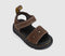 Kids Dr. Martens Marlowe Flower Toddler Sandals Dark Brown Tumbled Nubuck