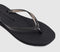 Womens Sleepers Tapered Flip Flop Black Transparent