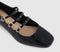 Womens OFFICE Marcie Triple Strap Heeled Mary Janes Black