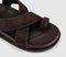 Womens OFFICE Sl Simone Toe Loop Ankle Strap Footbed Sandal Brown Suede