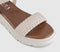 Womens OFFICE Salute Woven Double Strap Platform Sandals Off White