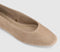 Womens OFFICE Sl Fairytale  Leather Ballerina Taupe Suede