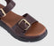 Womens OFFICE Sage Buckle Detail Platform Sandals Brown